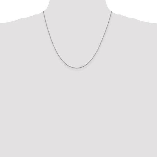 10k White Gold 1mm Box Chain - Seattle Gold Grillz