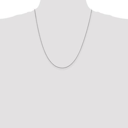 10k White Gold 1mm Box Chain - Seattle Gold Grillz