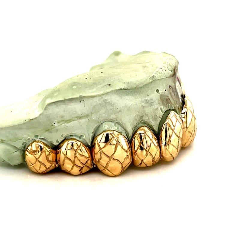 10pc Gold Cracked Egg Grillz - Seattle Gold Grillz