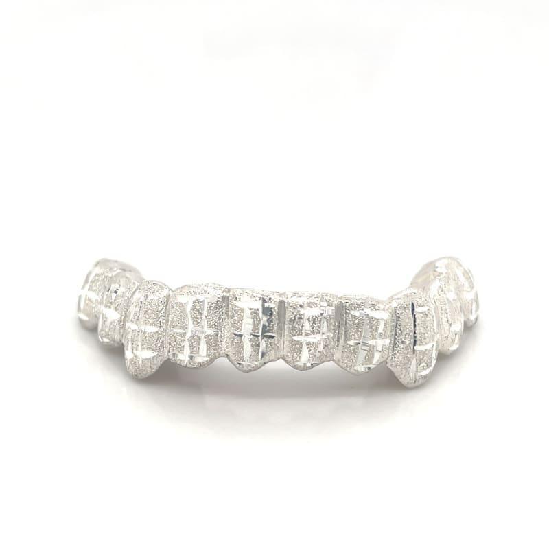 10pc Silver Dusted Bricks Grillz - Seattle Gold Grillz