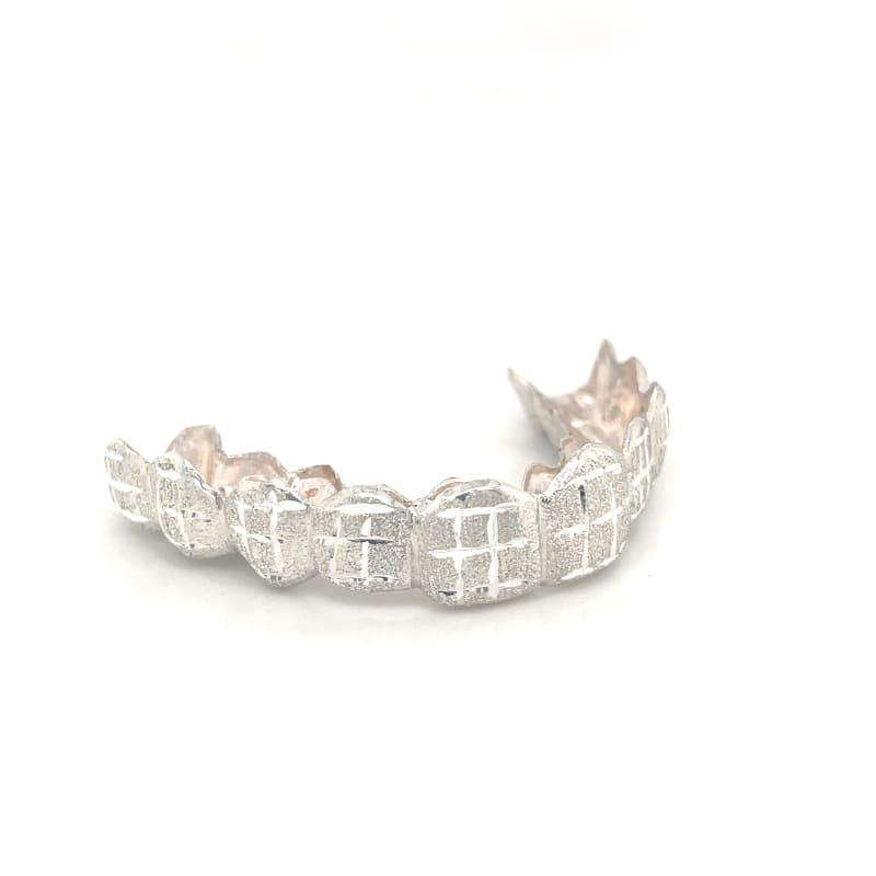 10pc Silver Dusted Bricks Grillz - Seattle Gold Grillz