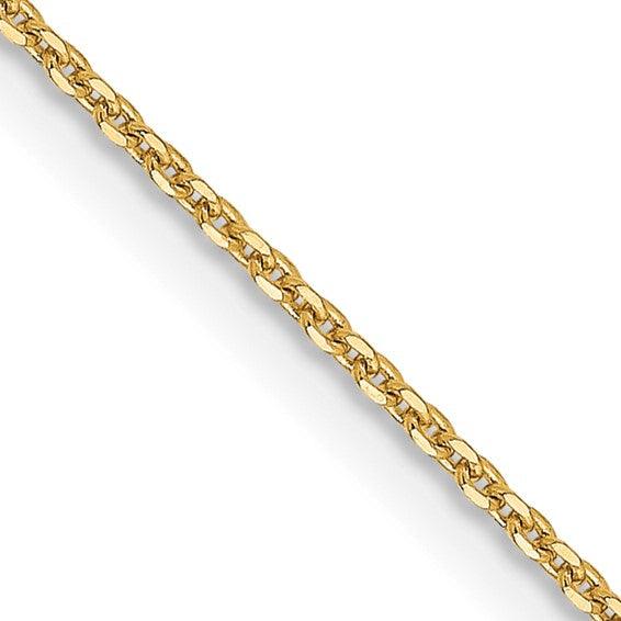 14k 0.90mm Diamond Cut Cable Chain