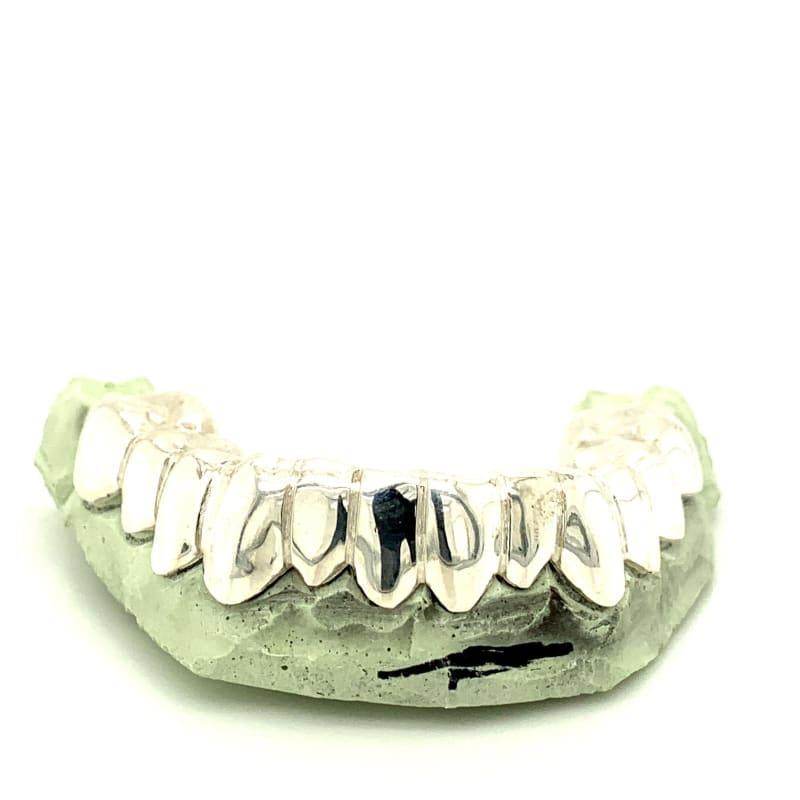 12pc Silver Bottom Grillz - Seattle Gold Grillz