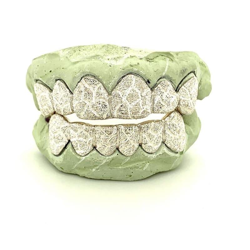 12pc Silver Gator Cut Grillz - Seattle Gold Grillz