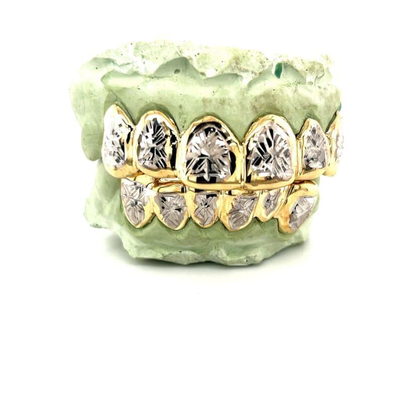 12pc Two Tone Sunburst Grillz - Seattle Gold Grillz