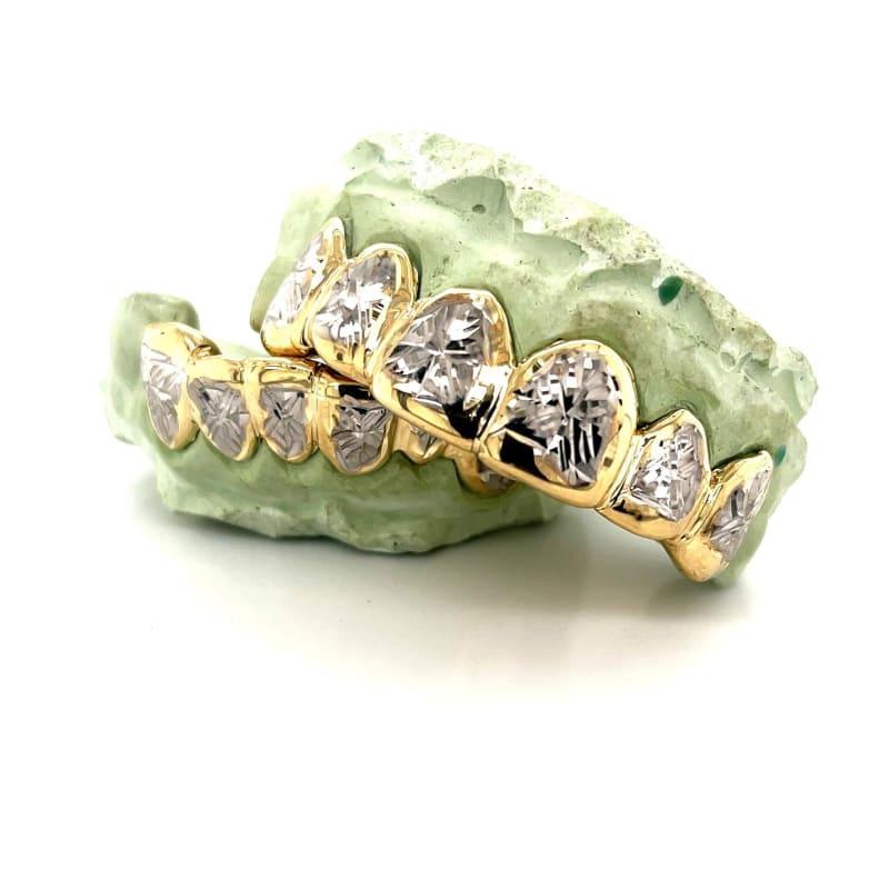 12pc Two Tone Sunburst Grillz - Seattle Gold Grillz