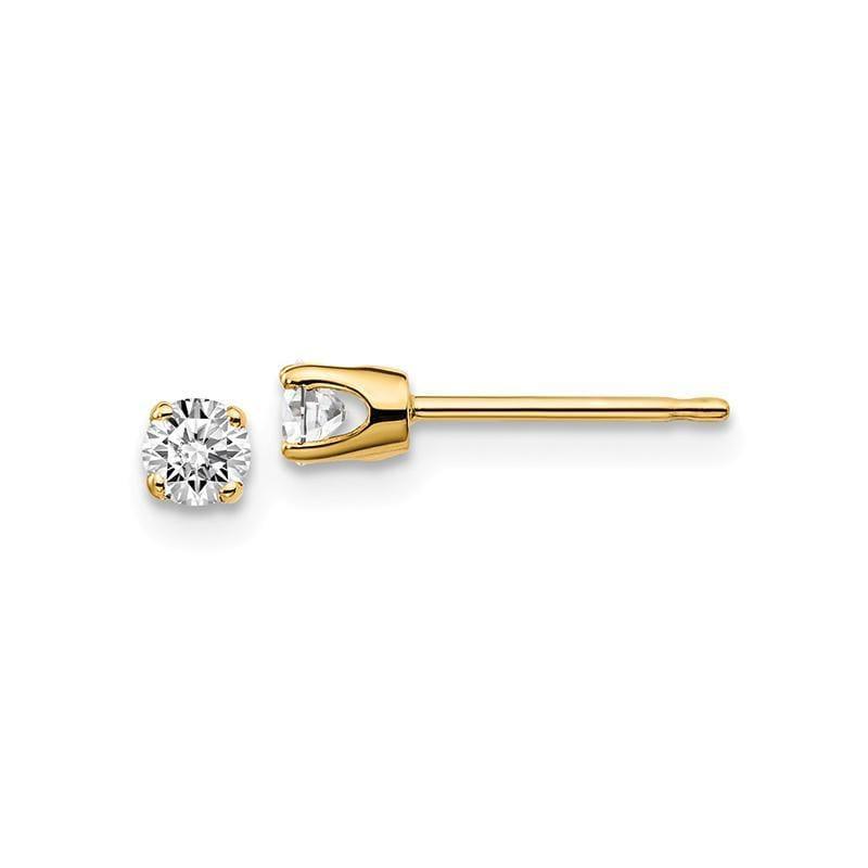 14k 0.25ct Diamond Stud Push-on Post Earrings - Seattle Gold Grillz