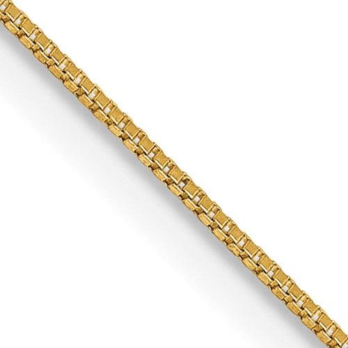 14k 0.5mm Box Chain - Seattle Gold Grillz