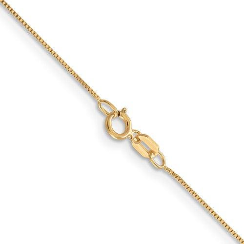 14k 0.5mm Box Chain - Seattle Gold Grillz