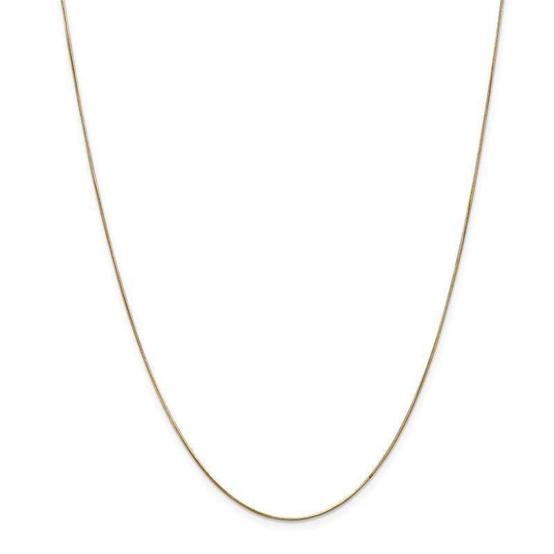 14k 0.65mm Round Snake Chain - Seattle Gold Grillz