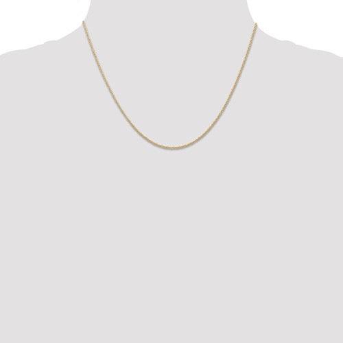 14k 0.7 mm Carded Cable Rope Chain - Seattle Gold Grillz