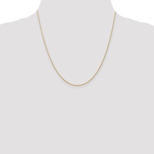 14k 0.7 mm Carded Cable Rope Chain - Seattle Gold Grillz