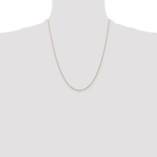 14k 0.7 mm Carded Cable Rope Chain - Seattle Gold Grillz