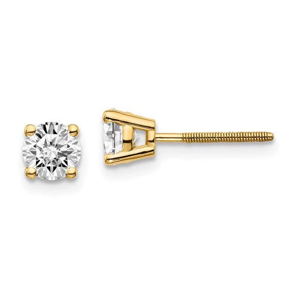 14k 0.75ct. VS2/SI1 G-I Diamond Stud Thread on/off Post Earrings - Seattle Gold Grillz