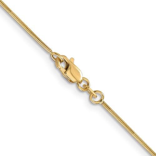 14k 0.90mm Round Snake Chain - Seattle Gold Grillz