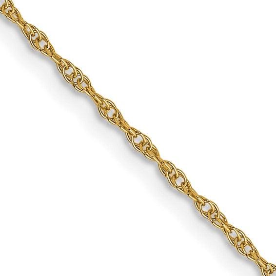 14k 0.95mm Carded Cable Rope Chain - Seattle Gold Grillz