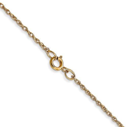 14k 0.95mm Carded Cable Rope Chain - Seattle Gold Grillz