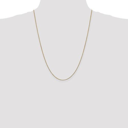 14k 0.9mm Box Chain - Seattle Gold Grillz