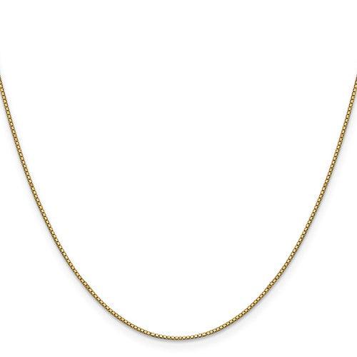 14k 0.9mm Box Chain - Seattle Gold Grillz