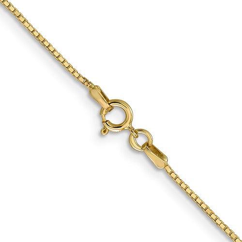 14k 0.9mm Box Chain with Spring Ring - Seattle Gold Grillz