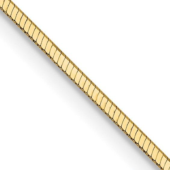 14k 1.00mm Octagonal Snake Chain - Seattle Gold Grillz