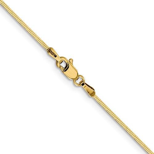 14k 1.00mm Octagonal Snake Chain - Seattle Gold Grillz