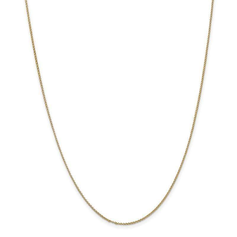 14k 1.15mm Rolo Pendant Chain - Seattle Gold Grillz