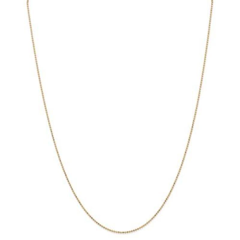 14k 1.2mm Diamond Cut Baby Ball Chain - Seattle Gold Grillz