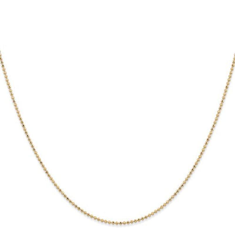 14k 1.2mm Diamond Cut Baby Ball Chain - Seattle Gold Grillz