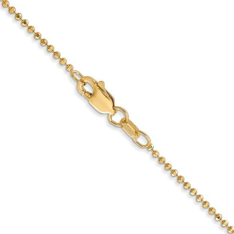 14k 1.2mm Diamond Cut Baby Ball Chain - Seattle Gold Grillz