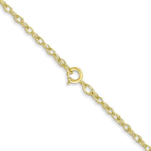 14K 1.35mm Carded Cable Rope Chain - Seattle Gold Grillz