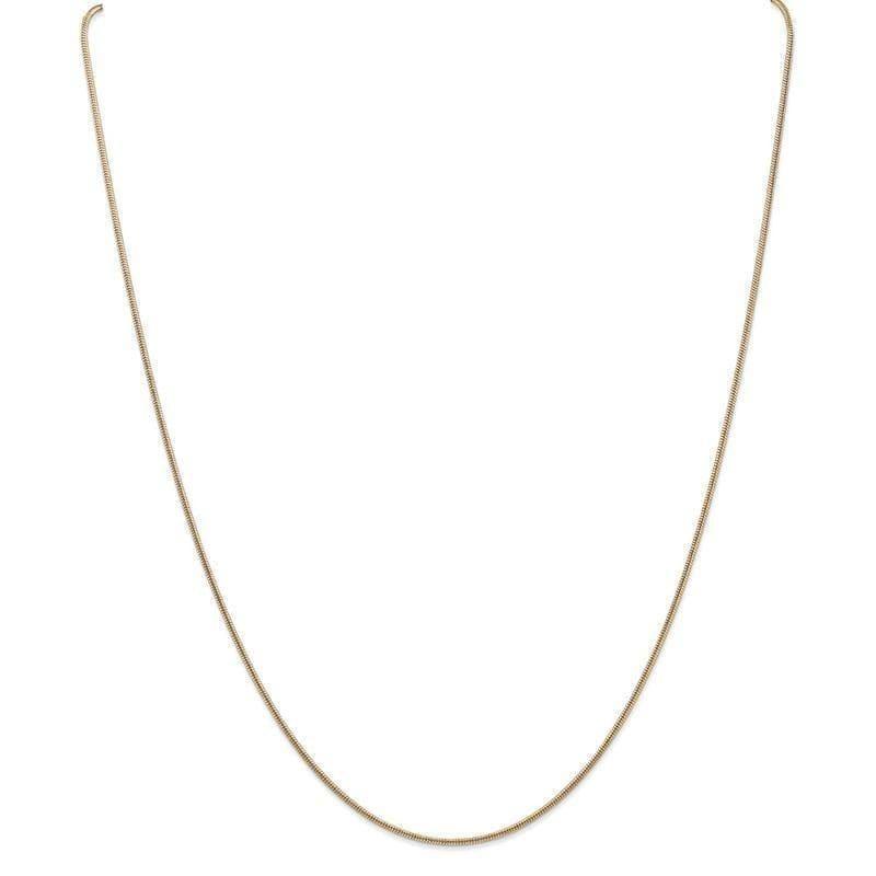 14k 1.3mm Round Snake Chain - Seattle Gold Grillz