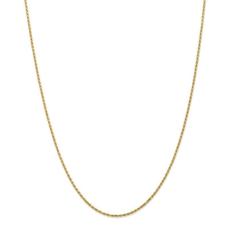 14k 1.3mm Solid Diamond-cut Machine-Made with Lobster Rope Chain - Seattle Gold Grillz