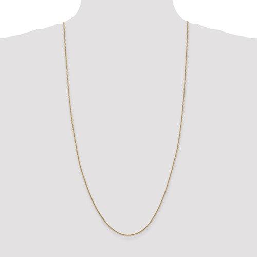 14k 1.4mm Round Open Cable Chain - Seattle Gold Grillz