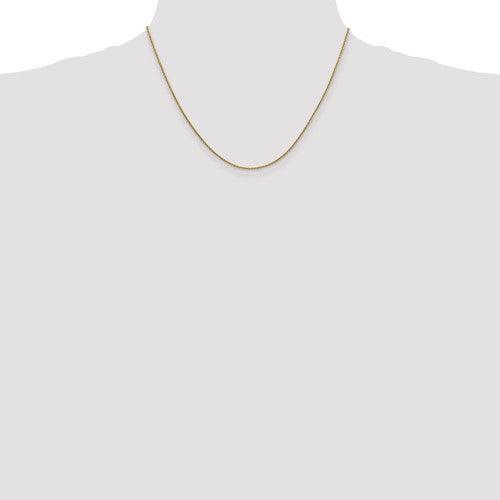 14k 1.4mm Round Open Cable Chain - Seattle Gold Grillz
