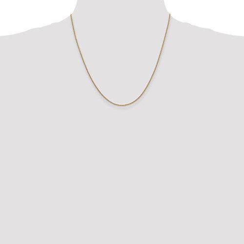 14k 1.4mm Round Open Cable Chain - Seattle Gold Grillz