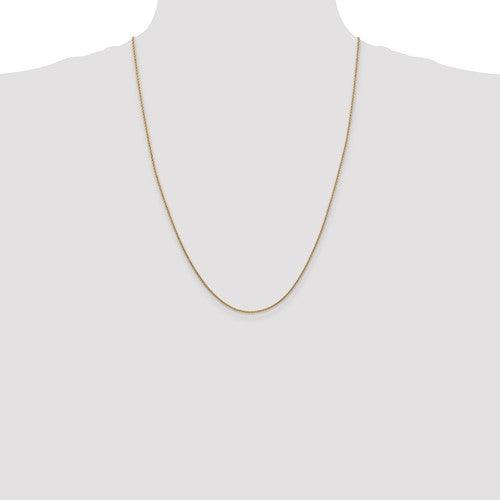 14k 1.4mm Round Open Cable Chain - Seattle Gold Grillz