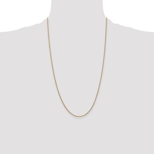 14k 1.4mm Round Open Cable Chain - Seattle Gold Grillz