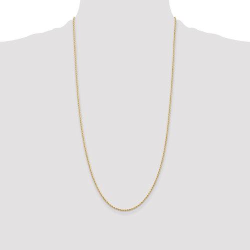 14k 1.50mm Diamond Cut Rope with Lobster Clasp Chain - Seattle Gold Grillz