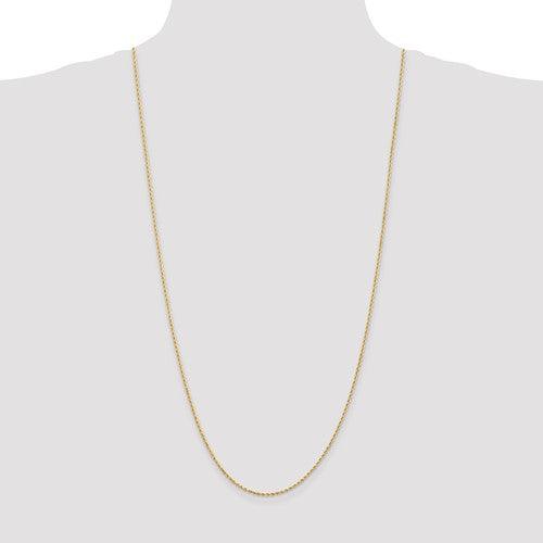 14k 1.50mm Diamond Cut Rope with Lobster Clasp Chain - Seattle Gold Grillz