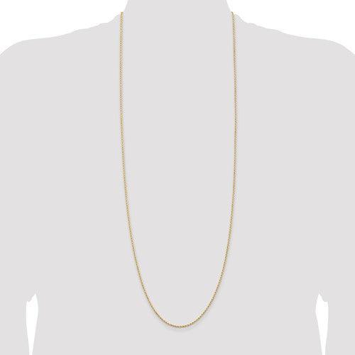 14k 1.50mm Diamond Cut Rope with Lobster Clasp Chain - Seattle Gold Grillz