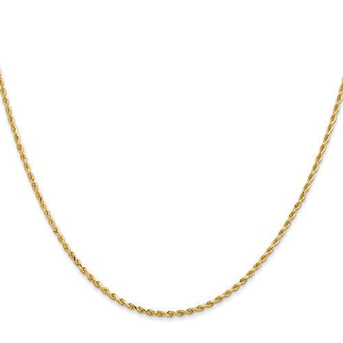 14k 1.50mm Diamond Cut Rope with Lobster Clasp Chain - Seattle Gold Grillz