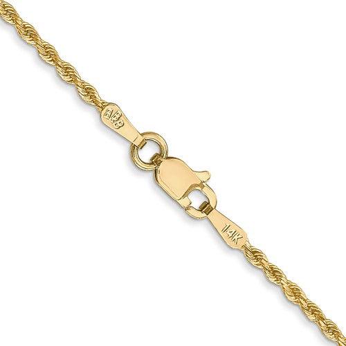 14k 1.50mm Diamond Cut Rope with Lobster Clasp Chain - Seattle Gold Grillz