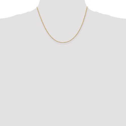 14k 1.50mm Diamond Cut Rope with Lobster Clasp Chain - Seattle Gold Grillz