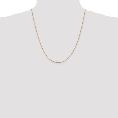 14k 1.50mm Diamond Cut Rope with Lobster Clasp Chain - Seattle Gold Grillz