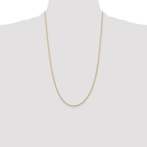 14k 1.50mm Diamond Cut Rope with Lobster Clasp Chain - Seattle Gold Grillz