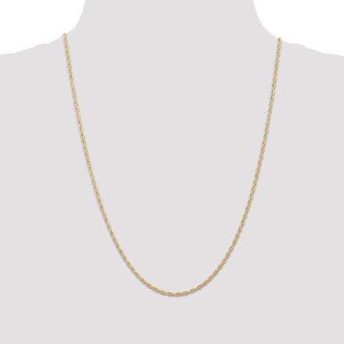 14K 1.55mm Carded Cable Rope Chain - Seattle Gold Grillz
