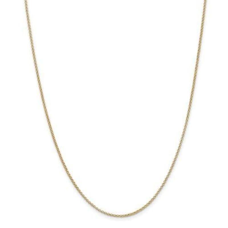 14k 1.55mm Rolo Pendant Chain - Seattle Gold Grillz