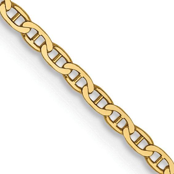 14k 1.5mm Anchor Link Chain - Seattle Gold Grillz