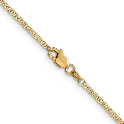 14k 1.5mm Anchor Link Chain - Seattle Gold Grillz